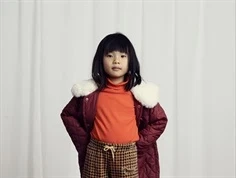 Mini Rodini red rib turtleneck bluse